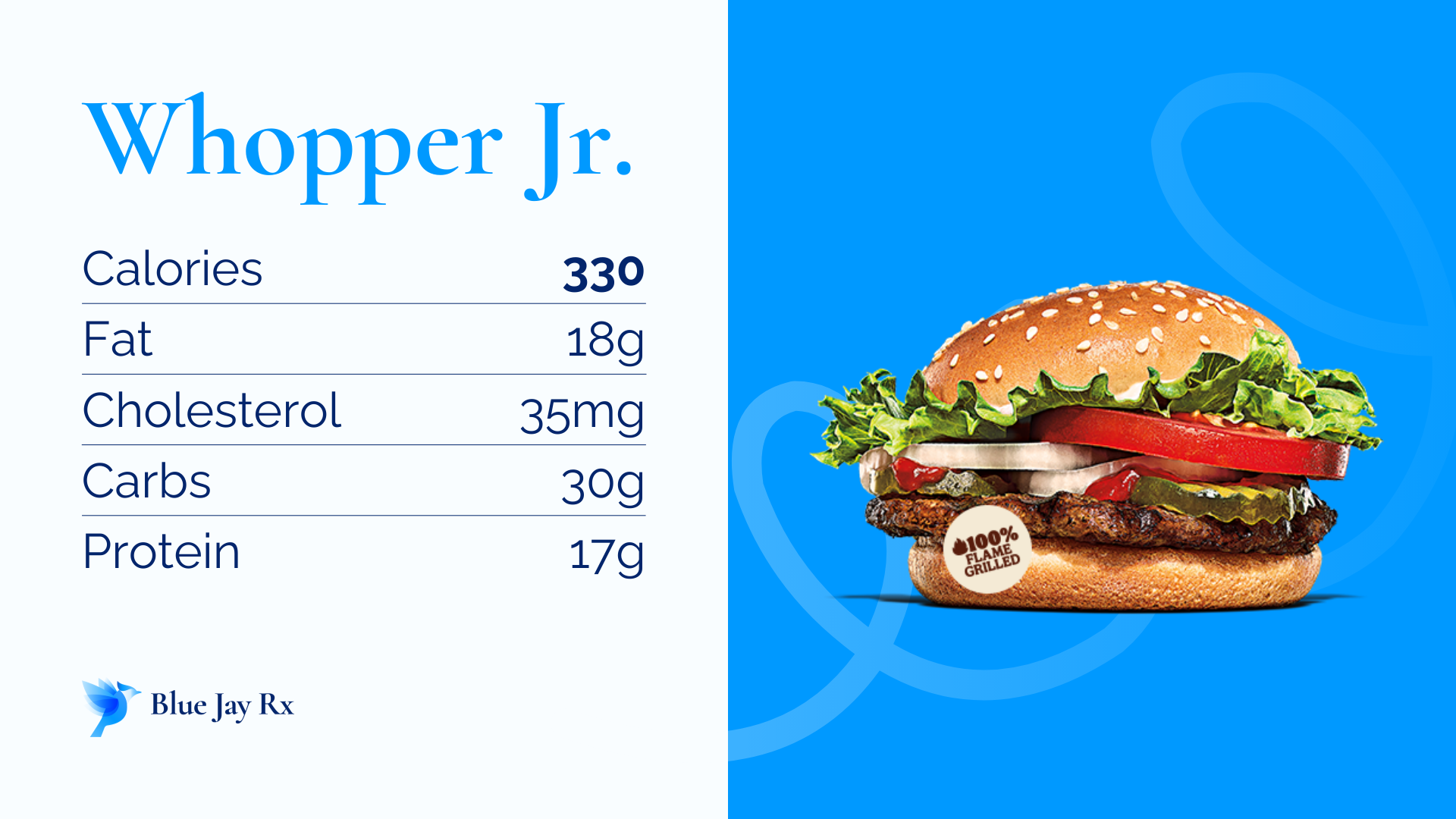 Whopper Jr Calories and Nutrition Facts
